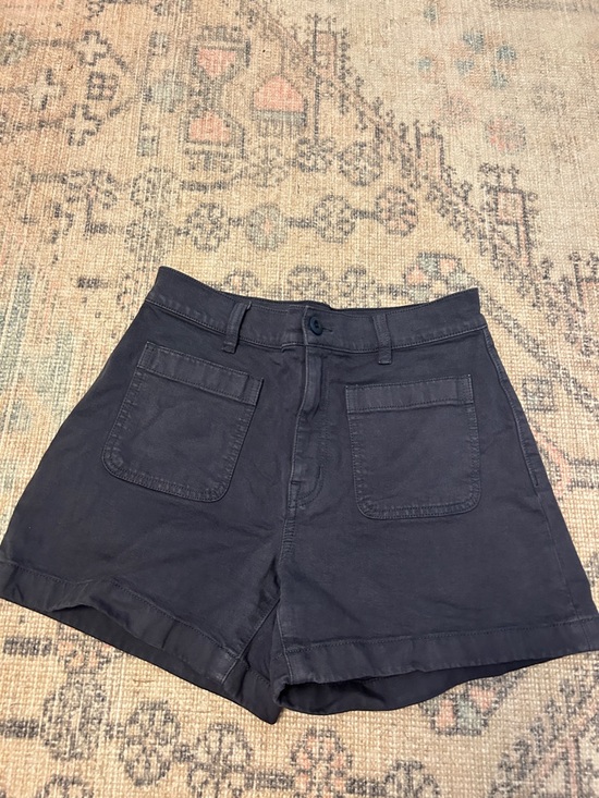 Madewell Pants - Madewell High-Rise Sailor Short in Navy Blue